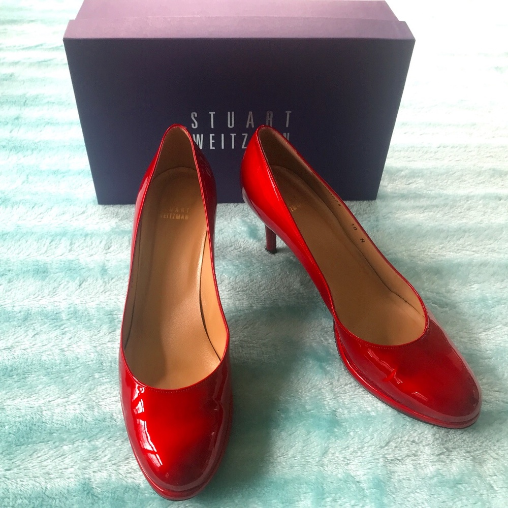 Stuart Weitzman Red Quasar High Heel Pump size 10